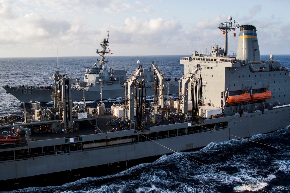 USS Wasp conducts replenishment at sea