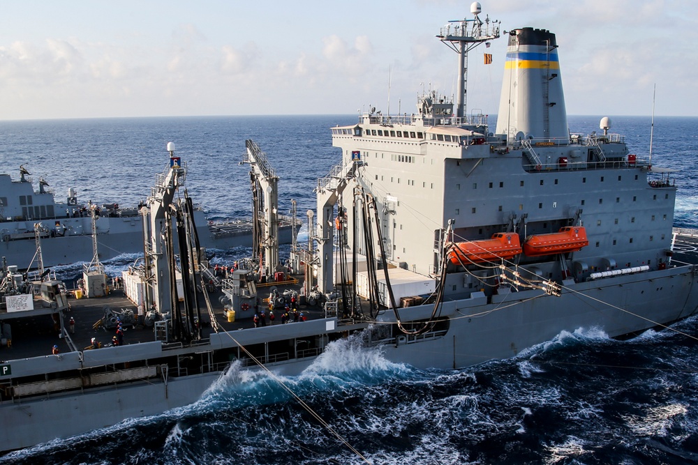 USS Wasp conducts replenishment at sea