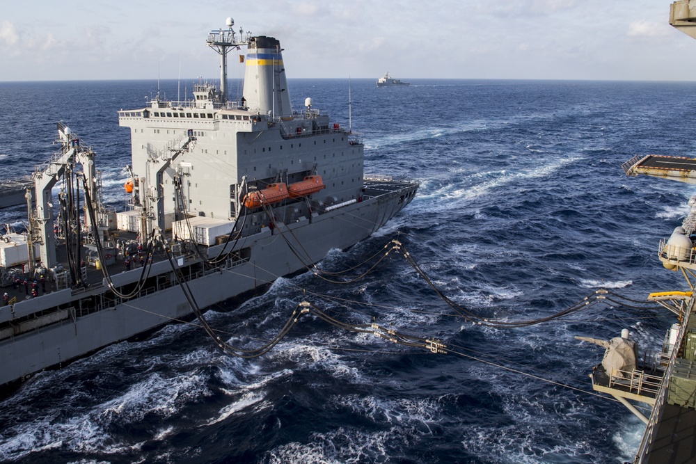 USS Wasp conducts replenishment at sea