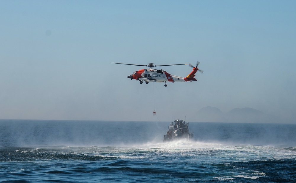 CRS 3 MKVI Patrol Boats Conducts Joint SAR Training Exercise with Coast Guard