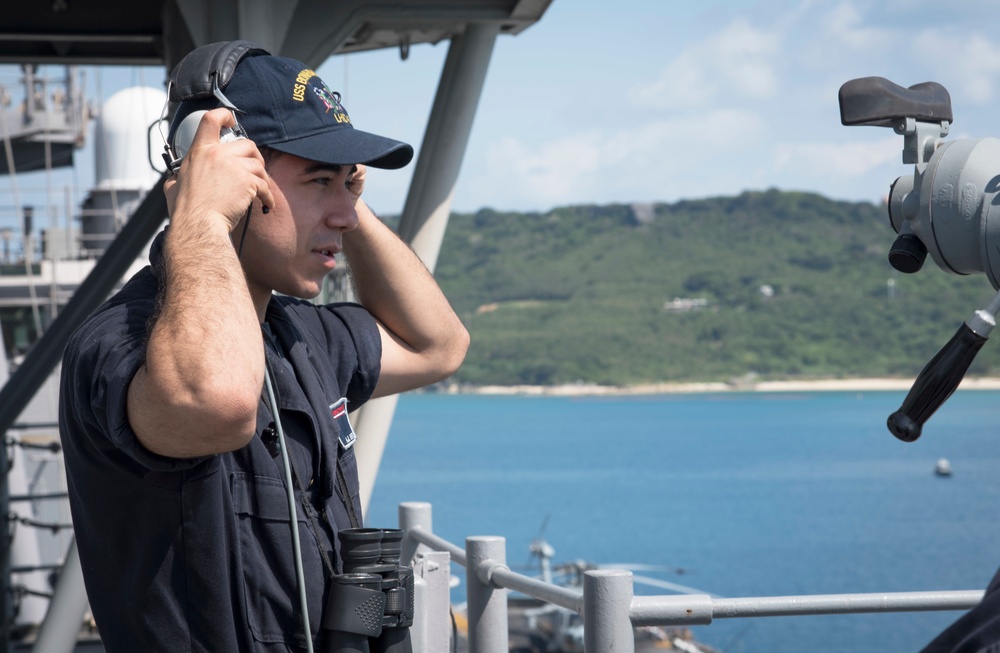 USS Bonhomme Richard Departs Okinawa