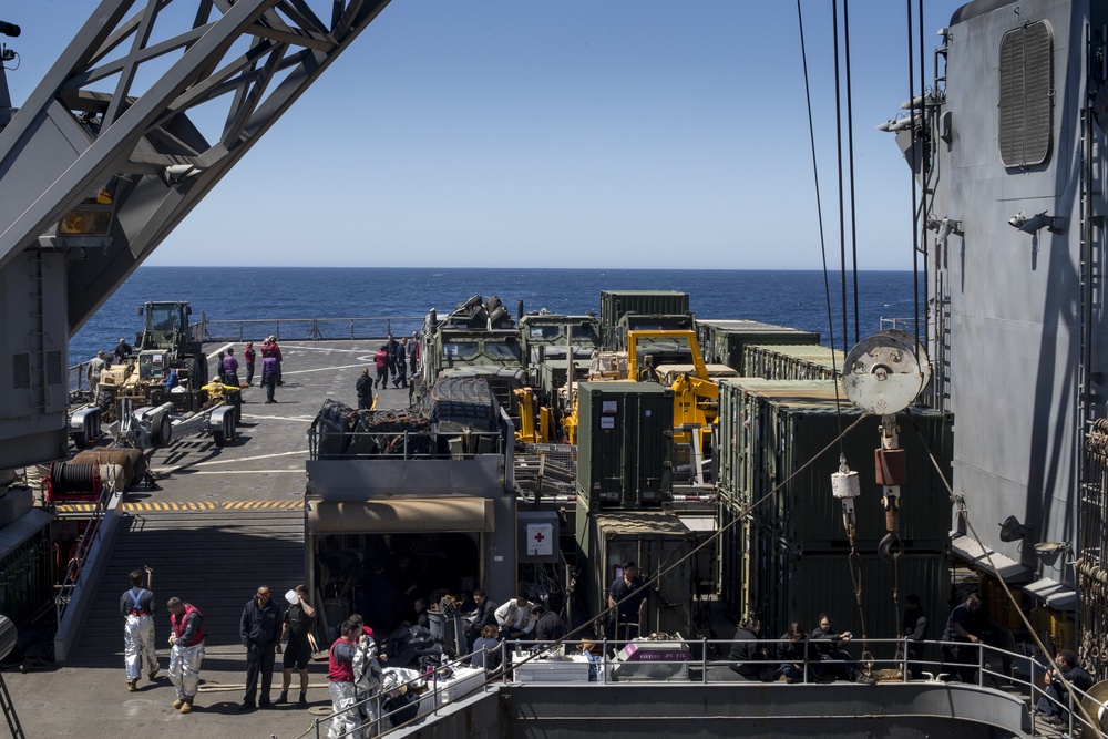 U.S. Navy Sailors prepare flight deck