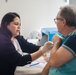 Survivor Gets Flu Shot at Plaza Las Américas