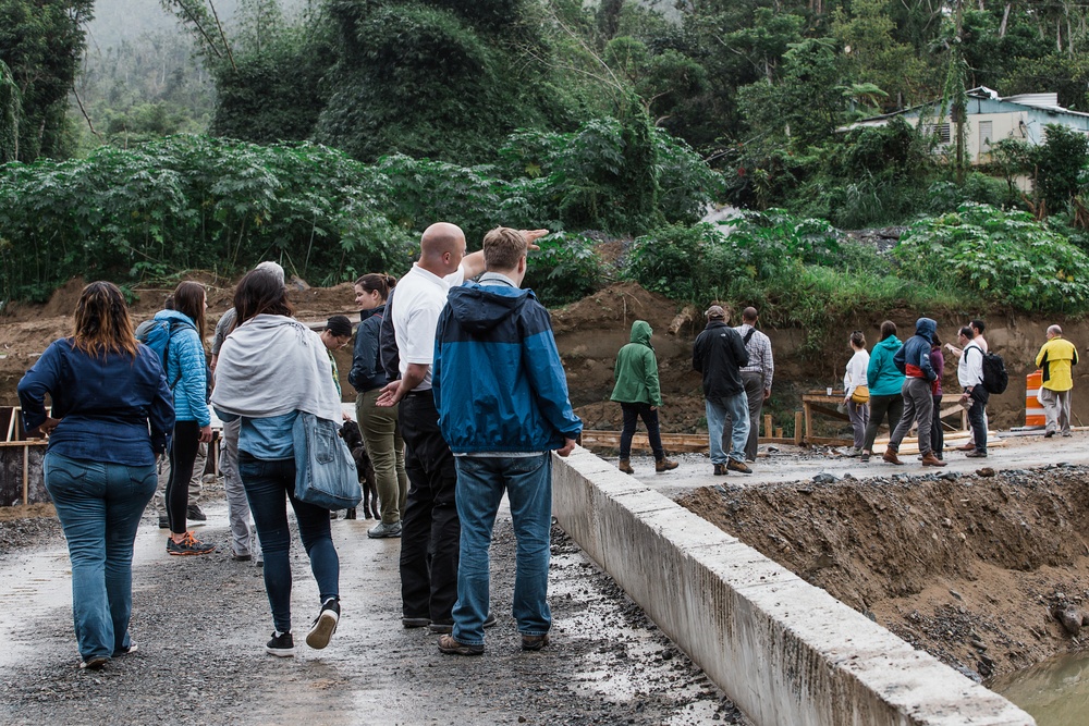 House Committees Staff Visit Temporary Bridge In Utuado