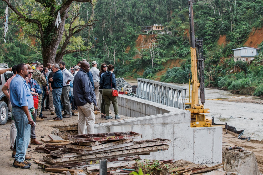 House Committees Staff visit Collapsed Bridge in Utuado