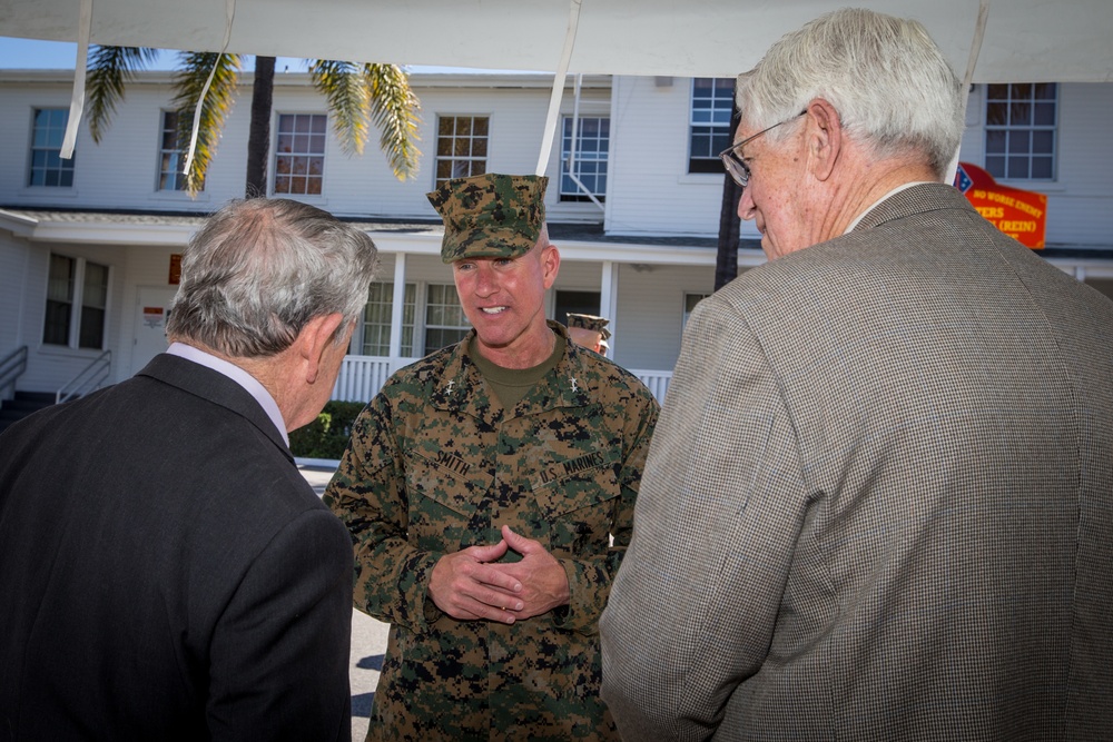 Maj. Gen. Smith presents letters to Lt. Col. Pipes