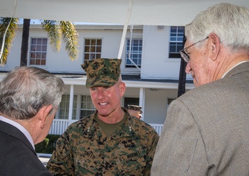 Maj. Gen. Smith presents letters to Lt. Col. Pipes