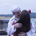 Sailors Greets Wife with Rose During Homecoming