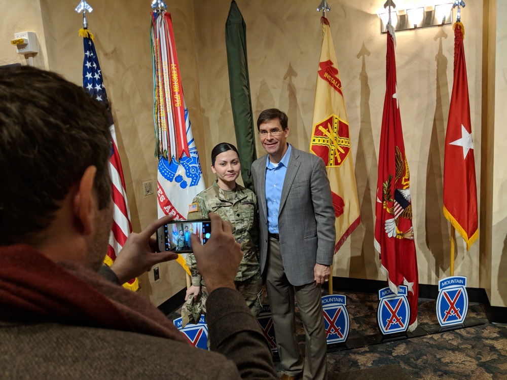 Army Secretary visits Fort Drum, talks readiness, modernization with 10th Mountain Division leaders, Soldiers