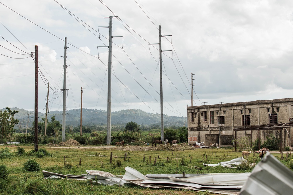 New Poles Installed to Restore Electricity in Mayaguez