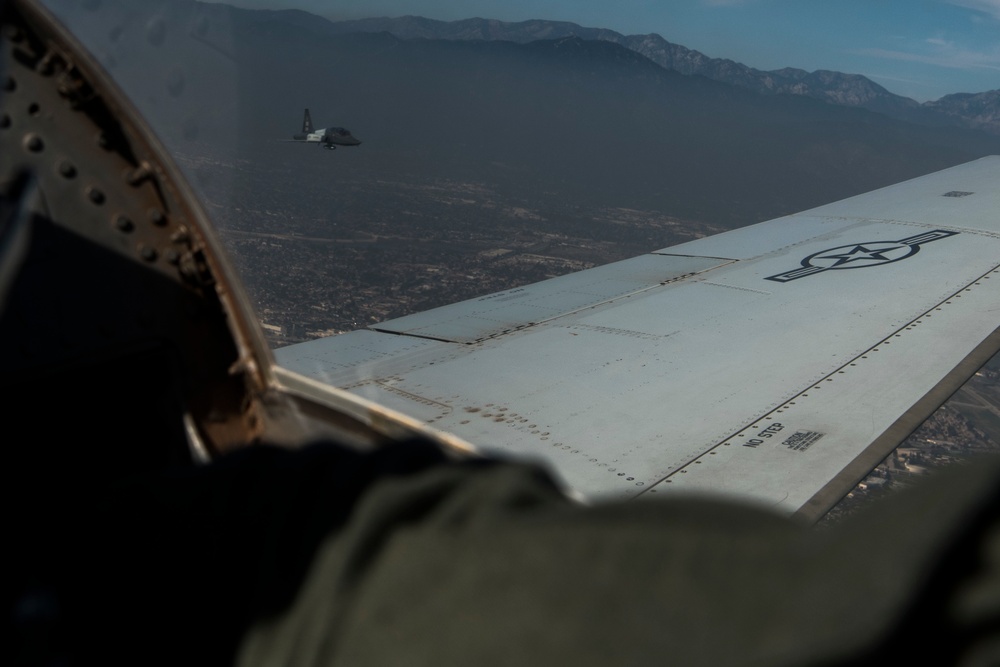 Los Angeles Dodger's Receive Flyover from Vance Air Force Base