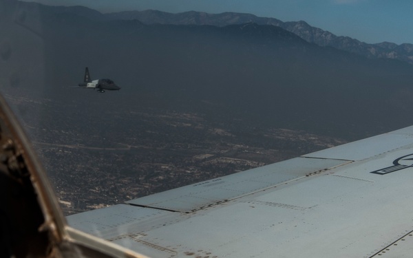 Los Angeles Dodger's Receive Flyover from Vance Air Force Base