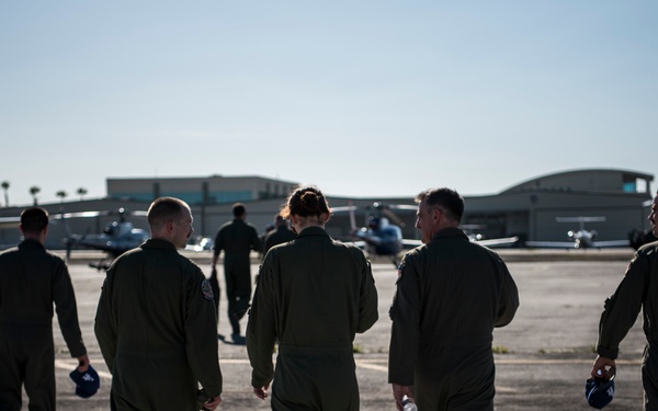 Los Angeles Dodger's Receive Flyover from Vance Air Force Base