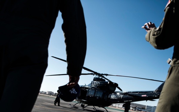 Los Angeles Dodger's Receive Flyover from Vance Air Force Base