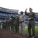 Los Angeles Dodger's Receive Flyover from Vance Air Force Base