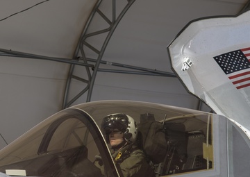 Blasting into the future: VMFA-122 jets forward during its first official F-35B flight