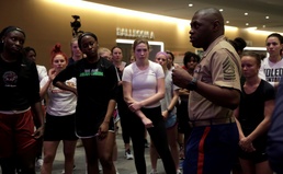 Marines, athletes engage at WBCA