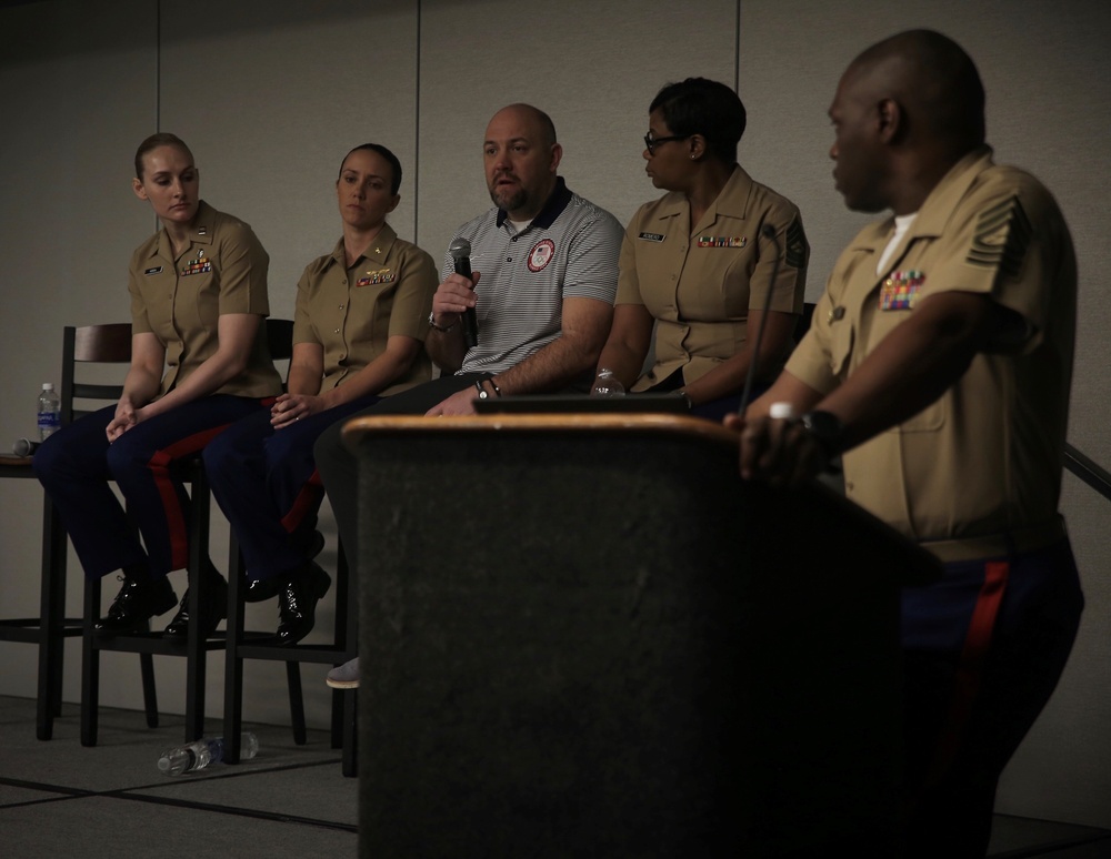 Marines, athletes engage at WBCA