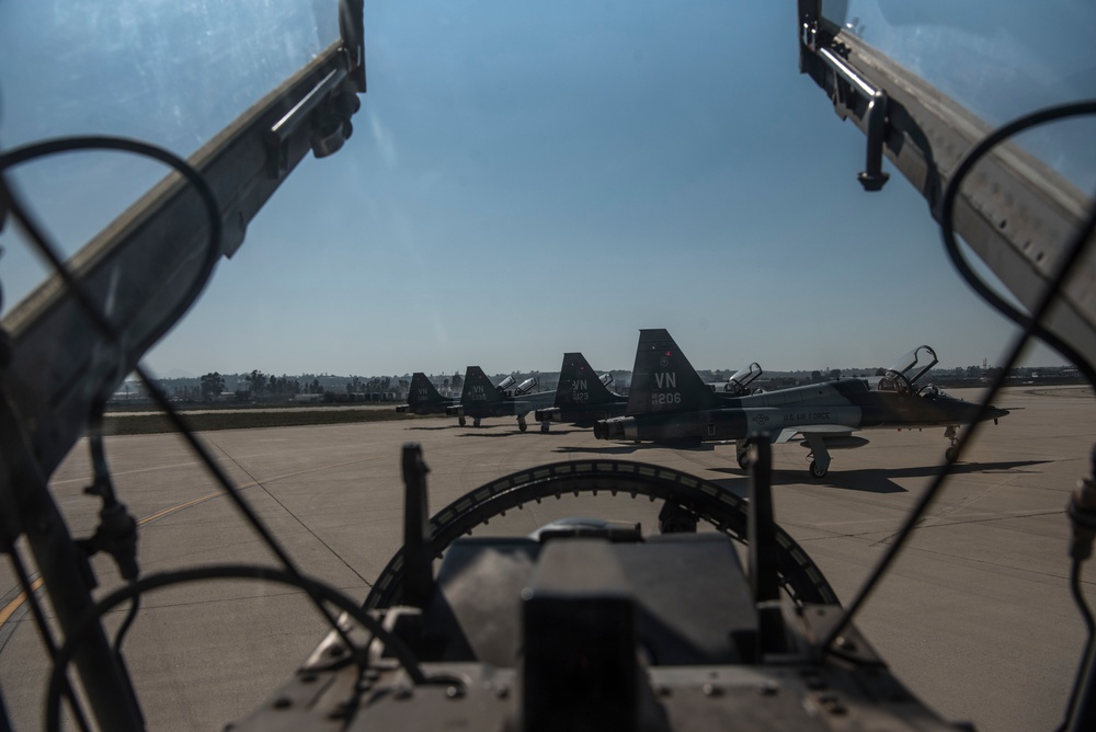 Los Angeles Dodger's Receive Flyover from Vance Air Force Base