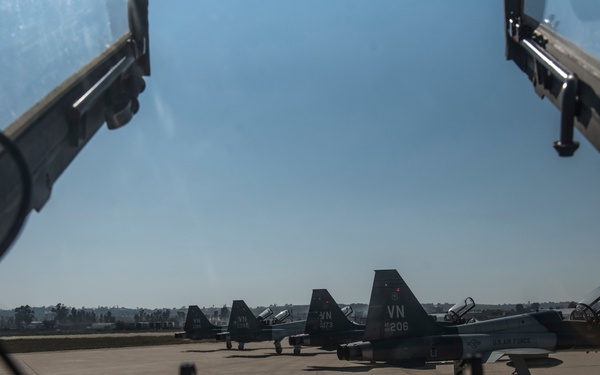 Los Angeles Dodger's Receive Flyover from Vance Air Force Base