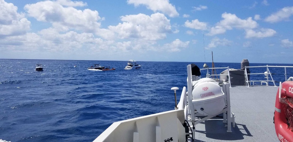 Coast Guard, partner agencies rescue 8 people from water 14 miles east of North Miami Beach