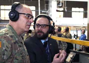 Army secretary talks vision, priorities in visit to historic Army arsenal