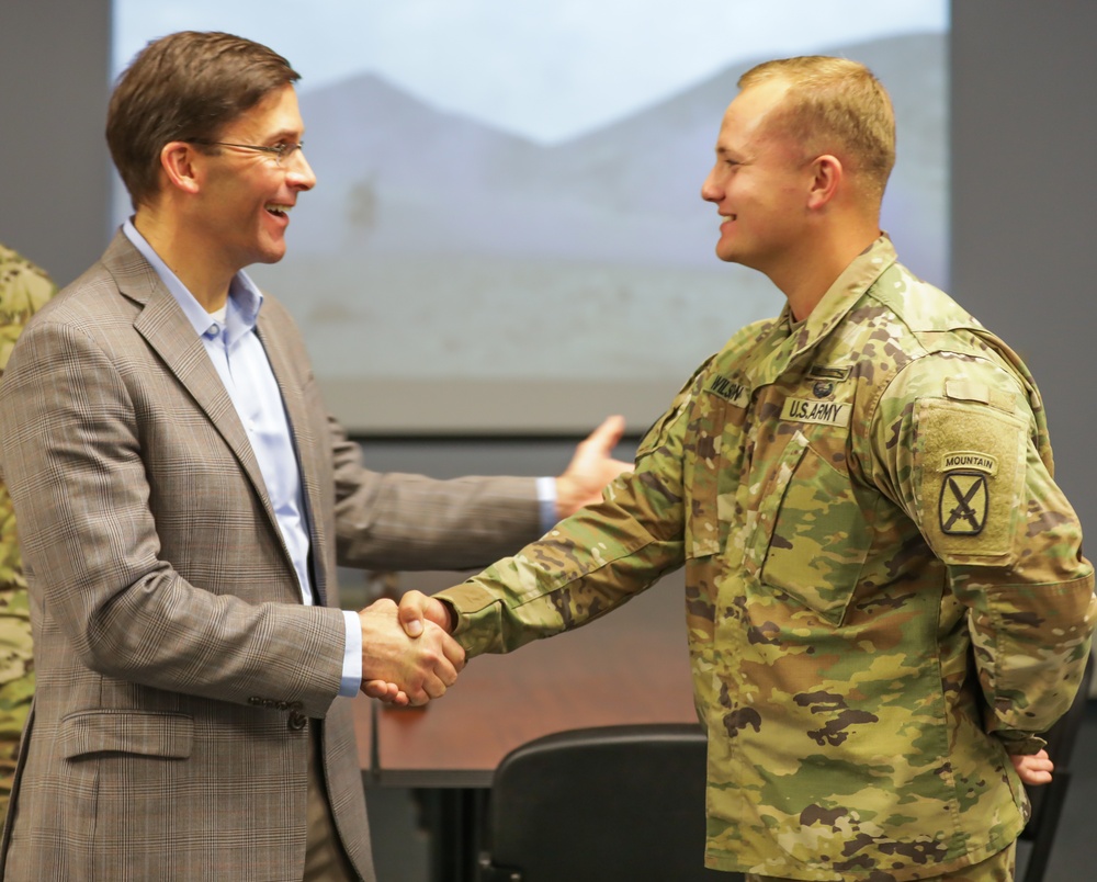 Secretary of the Army Mark T Ester and Congresswoman Elise Stefanik are briefed by 1st Brigade Combat Team, 10th Mountain Division at Fort Drum