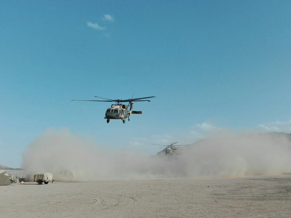 Task Force Spartan aviation brigade exchanges troops with Jordanian Air Force