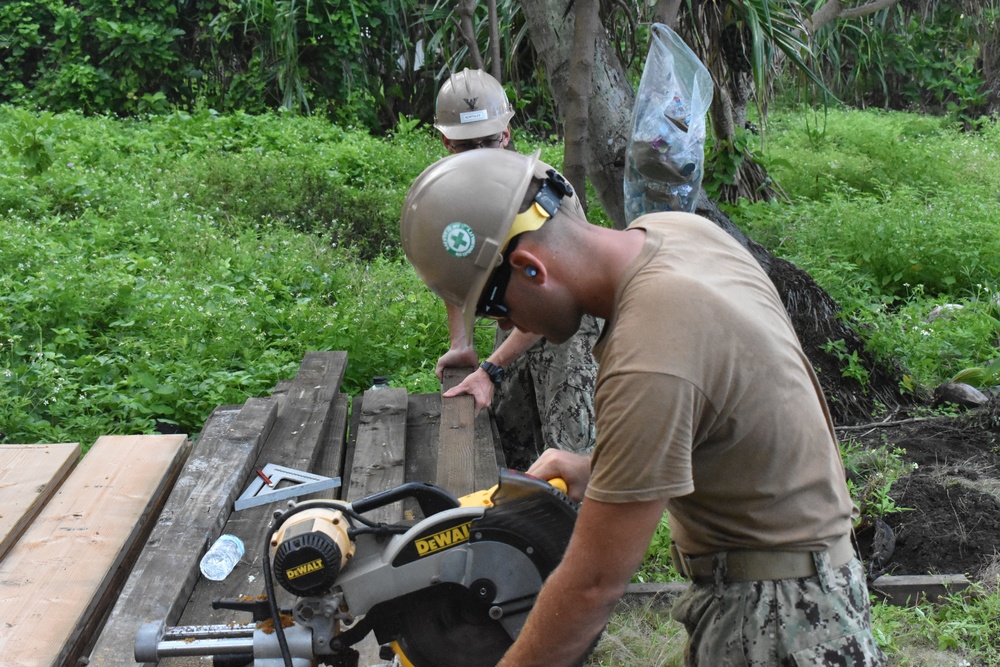 Naval Mobile Construction Battalion (NMCB) 11 Construction Civic Action Detail Marshall Islands March 30th 2018