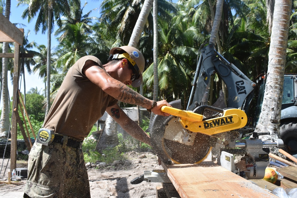 Naval Mobile Construction Battalion (NMCB) 11 Construction Civic Action Detail Marshall Islands March 30th 2018