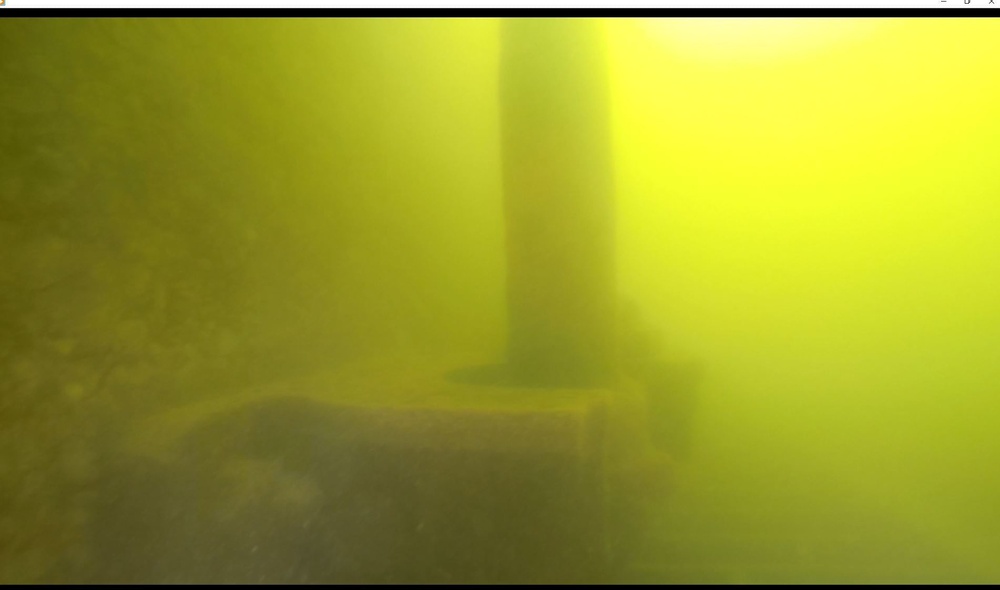 Underwater ROV image at Guajataca Dam