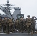 U.S. Marines with BLT 3/1 conduct a live-fire deck shoot