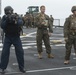 U.S. Marines with BLT 3/1 conduct a live fire deck shoot