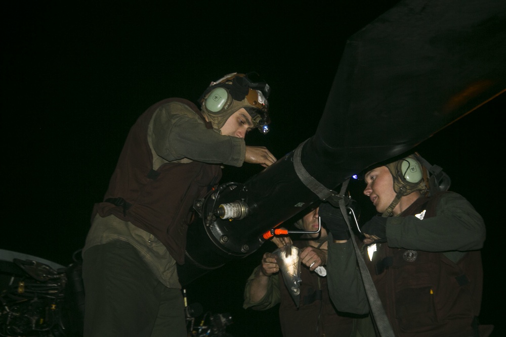 Marines Conduct Aircraft Maintenance