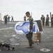 U.S. Marines with BLT 3/1 conduct a live fire deck shoot