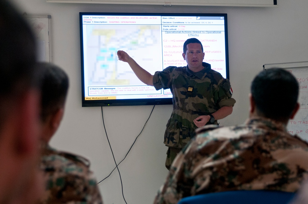 Jordanian, U.S. forces train on NATO planning procedures
