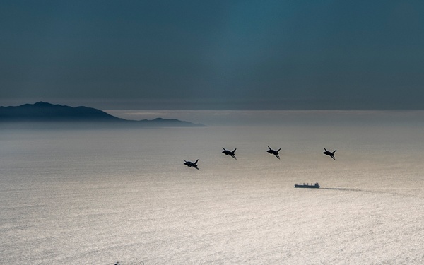 Los Angeles Dodgers Receive Flyover from Vance Air Force Base