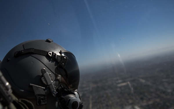 Los Angeles Dodger's Receive Flyover from Vance Air Force Base