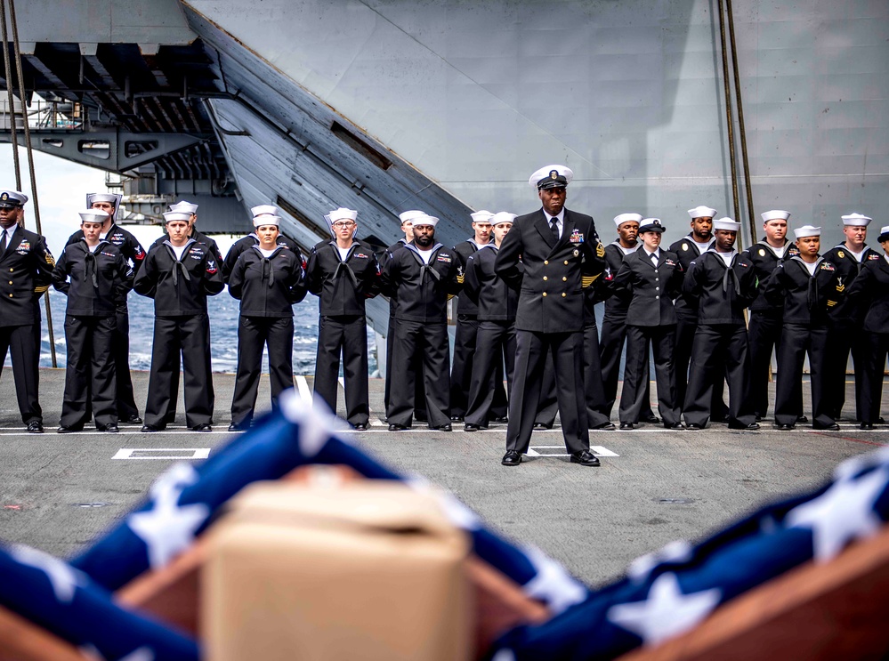 GHWB Burial-at-Sea Ceremony