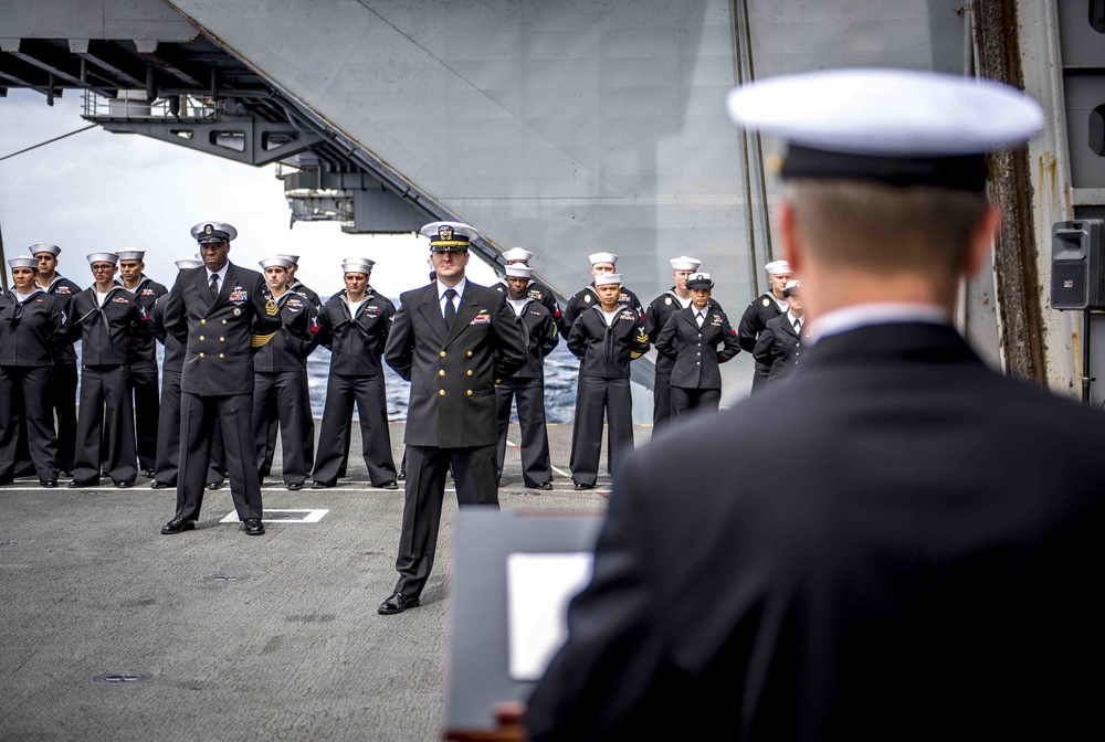 GHWB Burial-at-Sea Ceremony