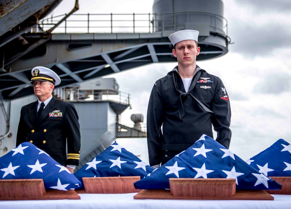 GHWB Burial-at-Sea Ceremony