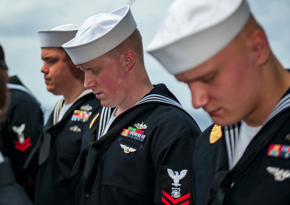 GHWB Burial-at-Sea Ceremony