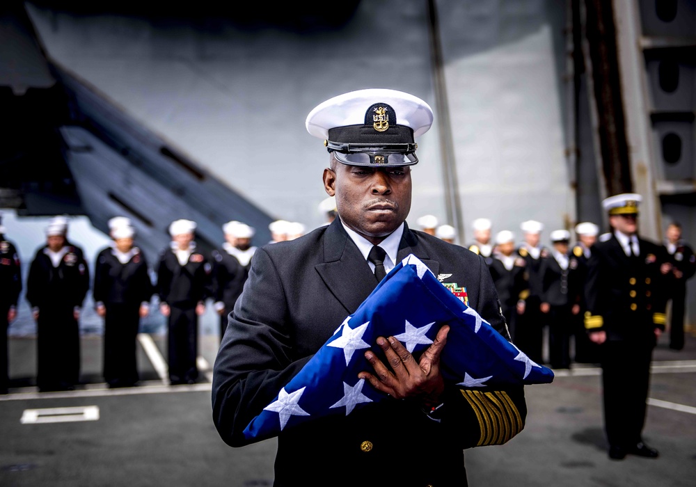 GHWB Burial-at-Sea Ceremony