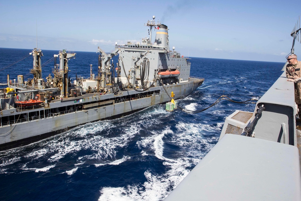 USNS Patuxent replenishes the USS New York