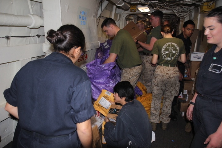 USNS Patuxent replenishes the USS New York