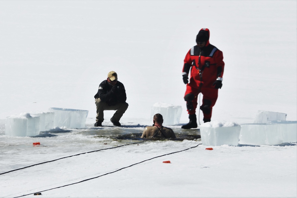 Cold-Weather Operations Course 18-06 students complete cold-water immersion training at Fort McCoy