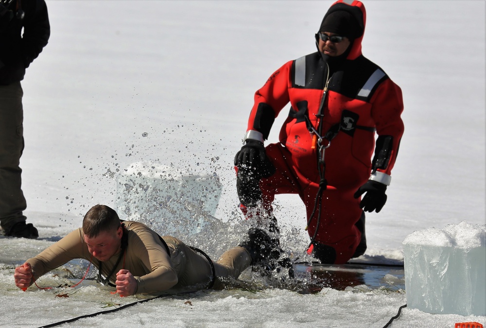 Cold-Weather Operations Course 18-06 students complete cold-water immersion training at Fort McCoy