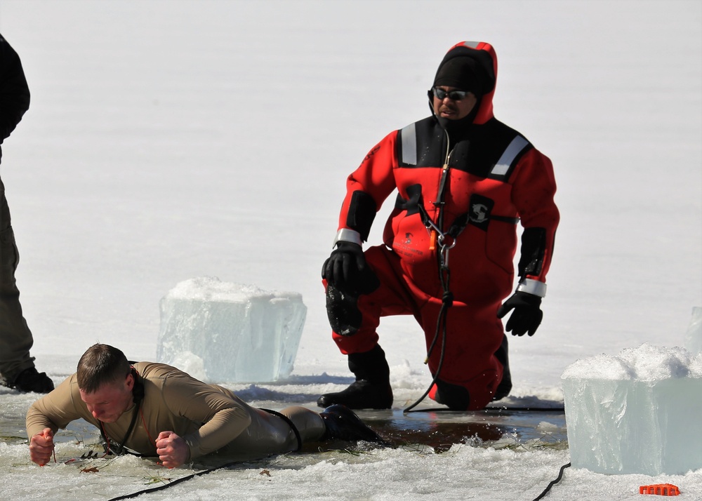 Cold-Weather Operations Course 18-06 students complete cold-water immersion training at Fort McCoy