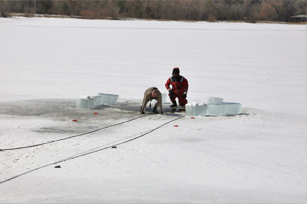 Cold-Weather Operations Course 18-06 students complete cold-water immersion training at Fort McCoy