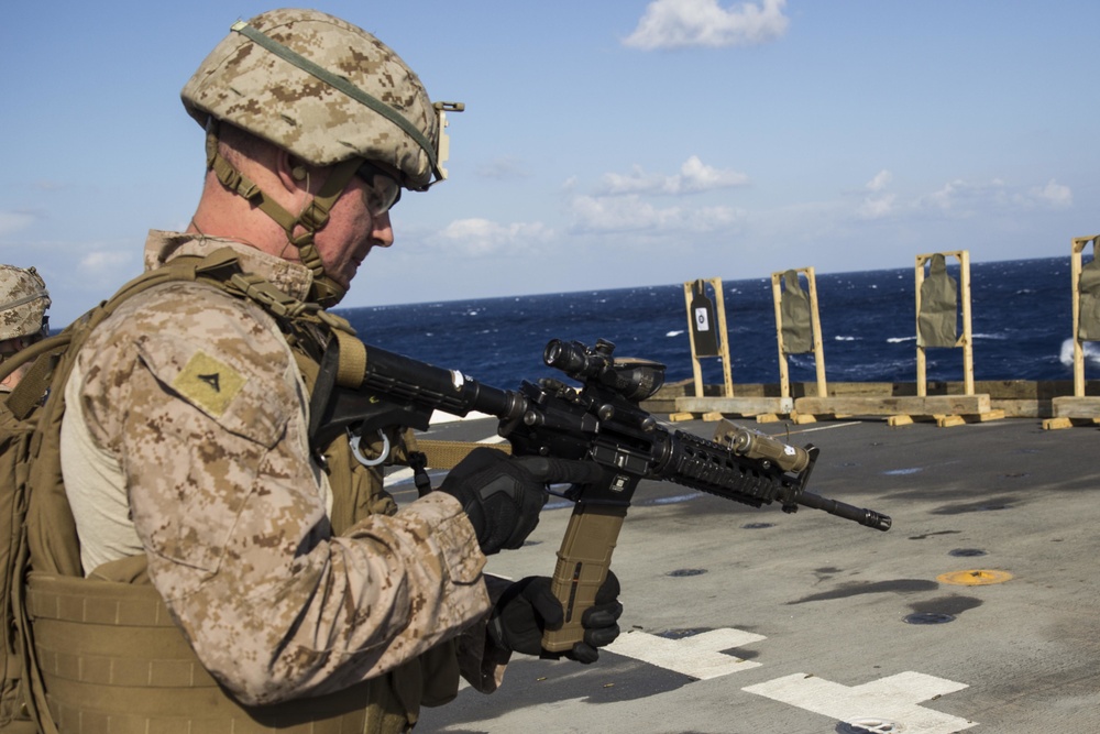 CAAT Platoon conducts deck shoot aboard USS New York